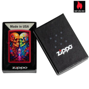 Zippo 46940 - Zippo Candy Skulls Candy Apple Red 3