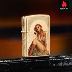 Zippo 46962 - Zippo Western Pinup Brushed Brass 1