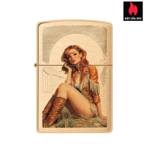 Zippo 46962 - Zippo Western Pinup Brushed Brass 2