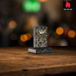 Zippo 47107 - Zippo Queen of Bud Dark Roses Black Matte 1