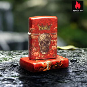 Zippo 47132 - Zippo Skull Heraldry Tumbled Brass 1