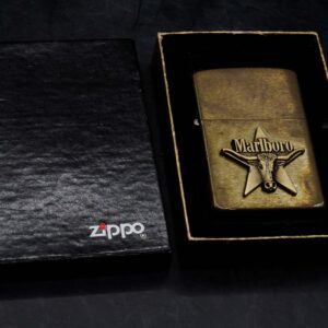 Zippo La Mã 1988 – Marlboro Longhorns – Đồng Nguyên Khối 1