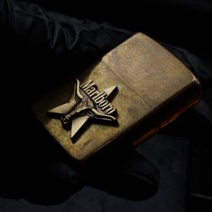 Zippo La Mã 1988 – Marlboro Longhorns – Đồng Nguyên Khối 17
