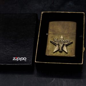 Zippo La Mã 1988 – Marlboro Longhorns – Đồng Nguyên Khối 3