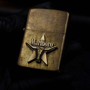 Zippo La Mã 1988 – Marlboro Longhorns – Đồng Nguyên Khối 26