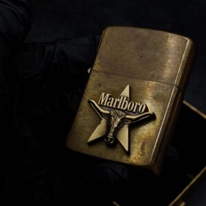 Zippo La Mã 1988 – Marlboro Longhorns – Đồng Nguyên Khối 6