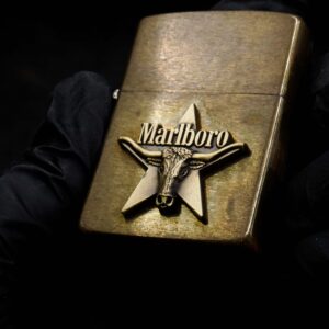 Zippo La Mã 1988 – Marlboro Longhorns – Đồng Nguyên Khối 9