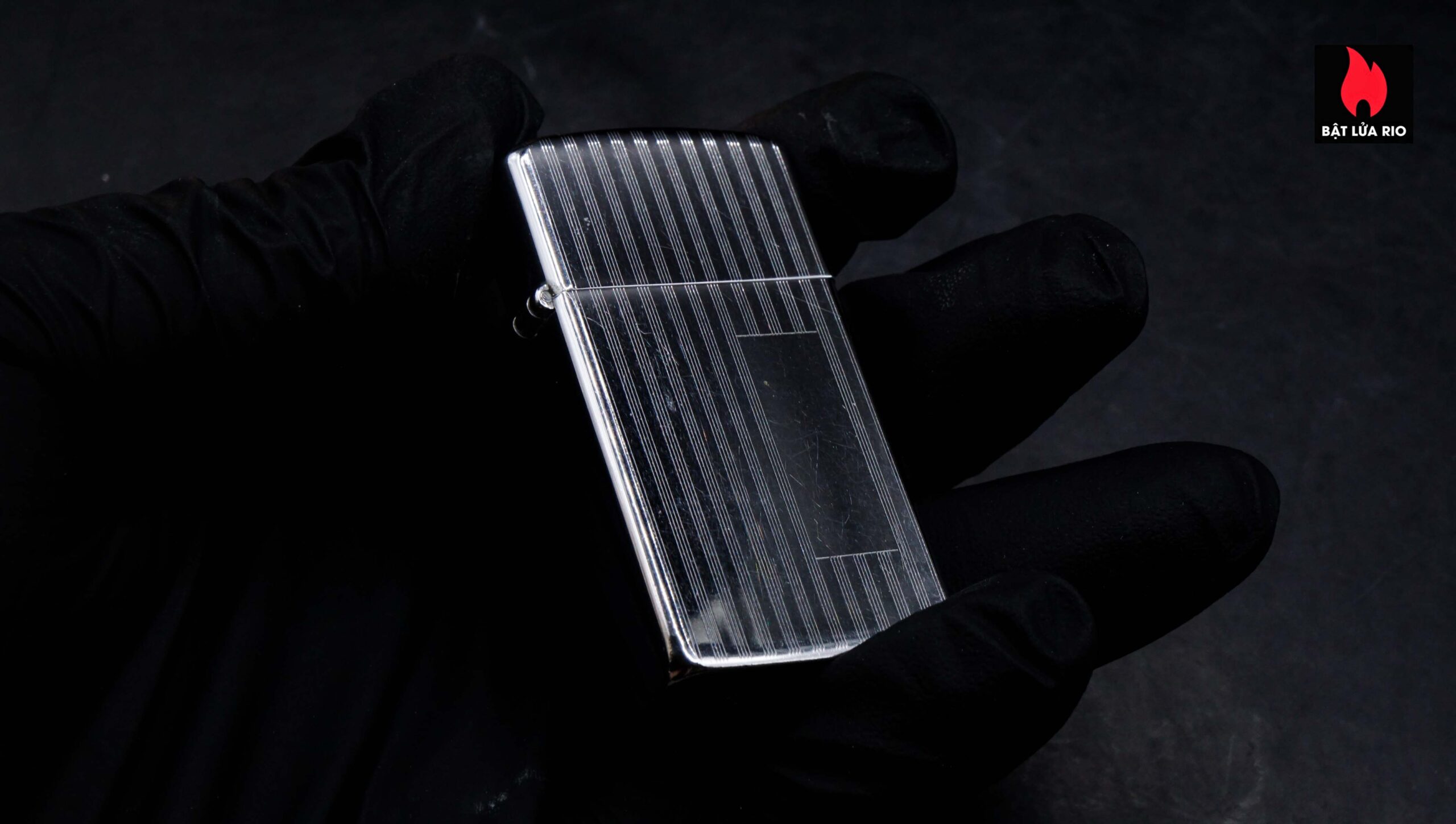 Zippo Slim Xưa 1957 – #1615 Ribbon – Cũ 13