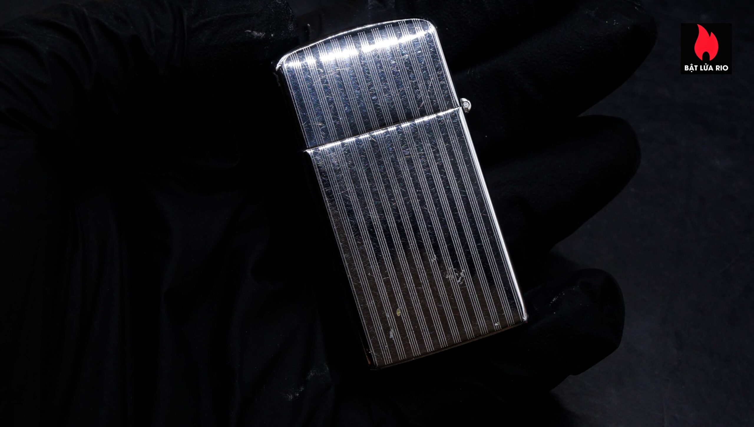 Zippo Slim Xưa 1957 – #1615 Ribbon – Cũ 5