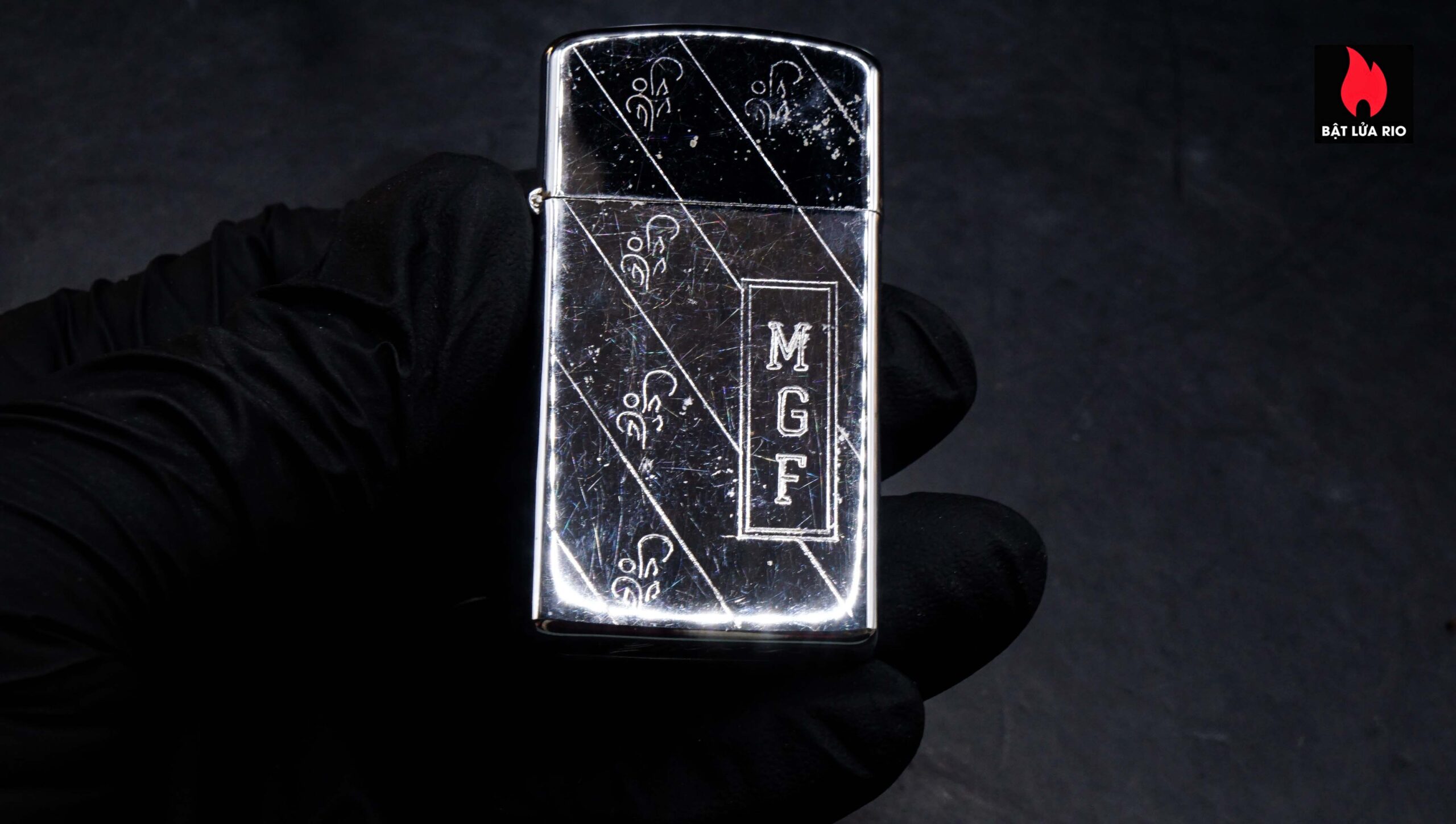 Zippo Slim Xưa 1971 – #1625 Diagonal – Cũ 15