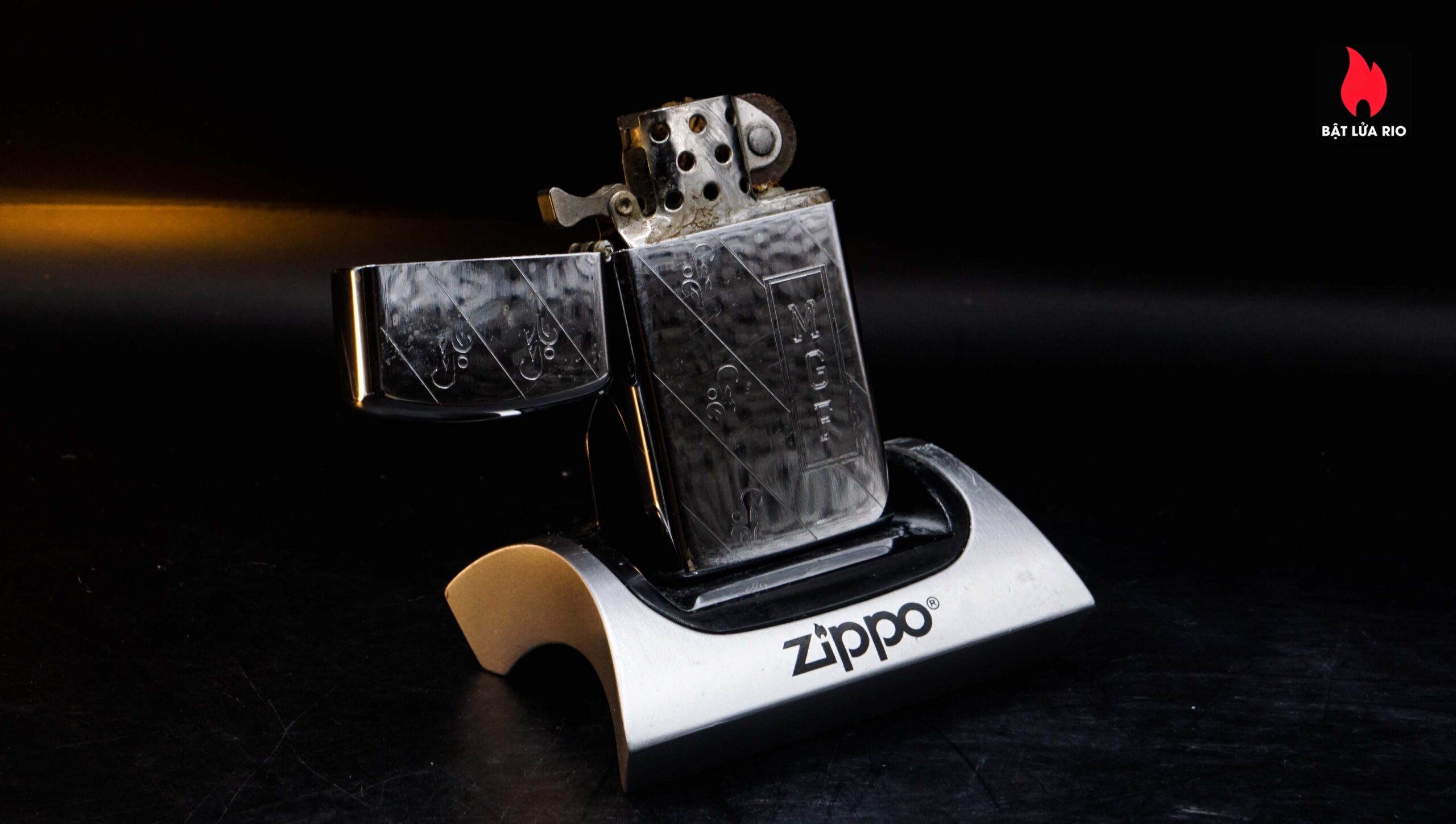 Zippo Slim Xưa 1971 – #1625 Diagonal – Cũ 22