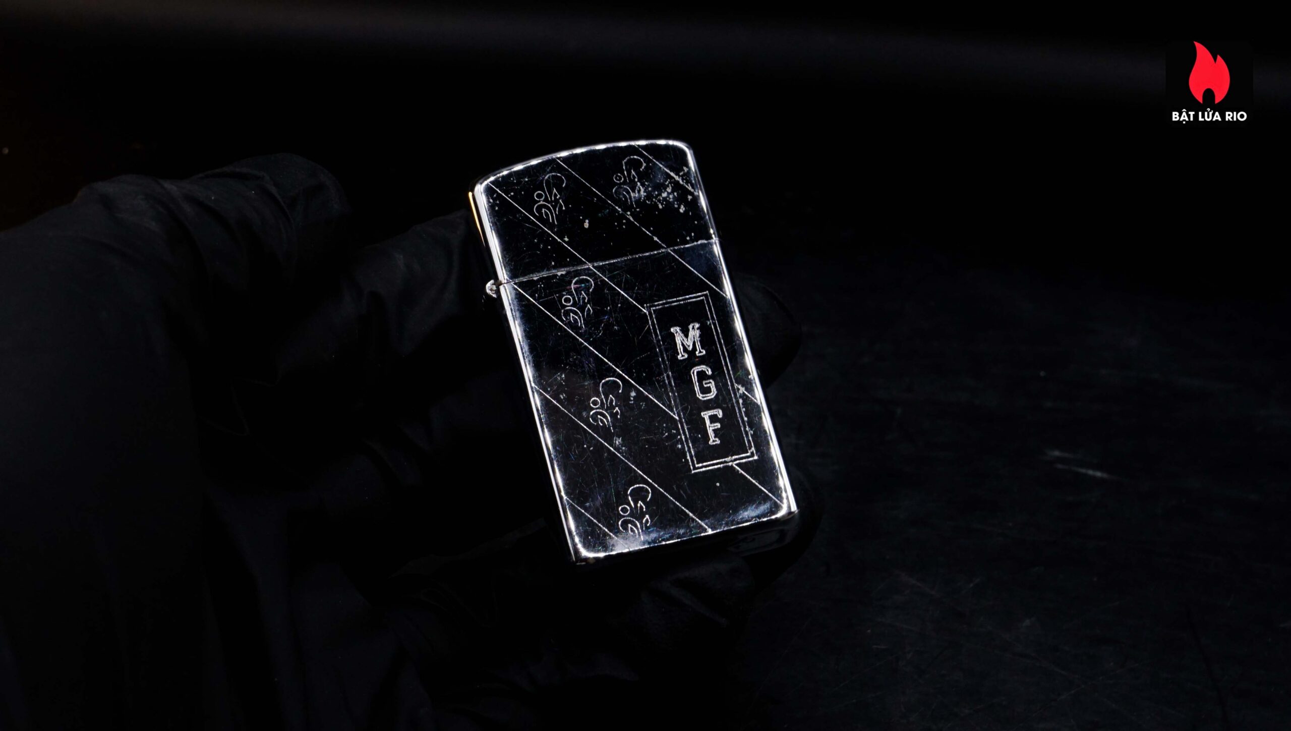 Zippo Slim Xưa 1971 – #1625 Diagonal – Cũ 3