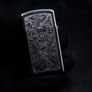 Zippo Slim Xưa 1983 – Venetian – Hoa Văn Ý – Cũ 13