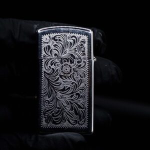 Zippo Slim Xưa 1983 – Venetian – Hoa Văn Ý – Cũ 17