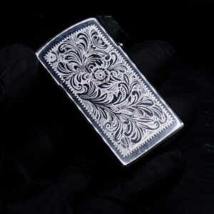 Zippo Slim Xưa 1983 – Venetian – Hoa Văn Ý – Cũ 23
