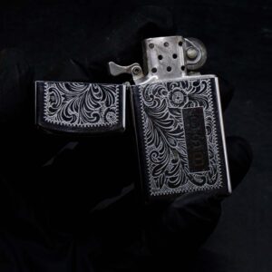 Zippo Slim Xưa 1983 – Venetian – Hoa Văn Ý – Cũ 8