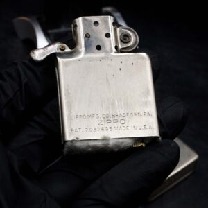 Zippo Xưa 1946 – Trơn 2 Mặt – Full Nickel – Ruột Nickel – Vỏ Nickel 15