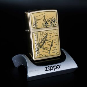 Zippo Xưa 1977 – Scrimshaw #37 Outrigger