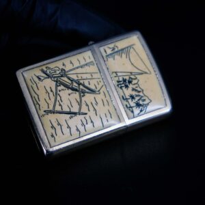 Zippo Xưa 1977 – Scrimshaw #37 Outrigger 11