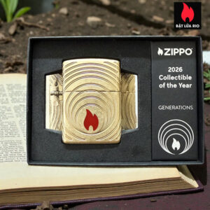 Zippo 2026 Collectible of the Year Asia – GENERATIONS Armor® Tumbled Brass – Zippo Coty 2026 – Zippo 47219 30