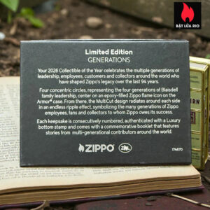 Zippo 2026 Collectible of the Year Asia – GENERATIONS Armor® Tumbled Brass – Zippo Coty 2026 – Zippo 47219 31