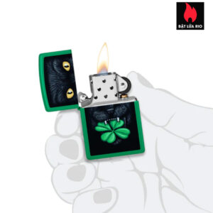 Zippo 46721 - Zippo Feline Lucky Grass Green Matte 2