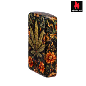 Zippo 47139 - Zippo Cannabis Tapestry Tumbled Brass 5