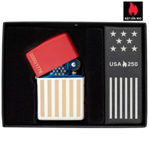 Zippo 47298 - Zippo 250th Anniversary Collectible Red White Matte 3