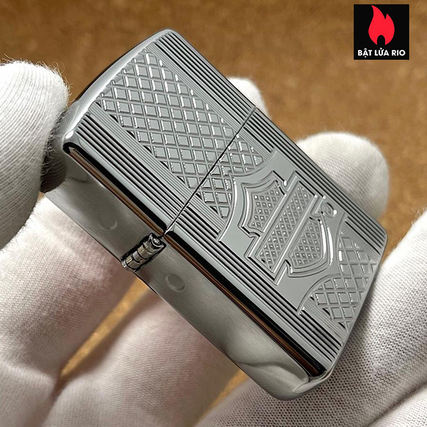 Zippo 2023 Harley Davidson Deep Carve Armor & Butane Insert Zippo 15