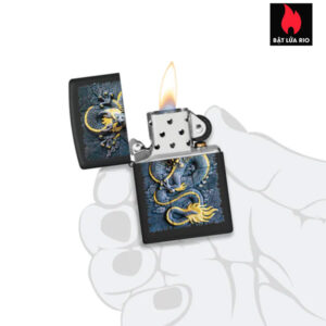 Zippo 47181 - Zippo Stone Dragon Black Matte 2