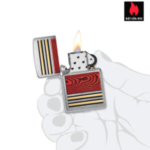 Zippo 47187 - Zippo Woodgrain Brushed Chrome 2