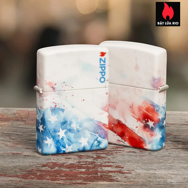 Zippo 47209 - Zippo Watercolor Flag 540 Matte 1