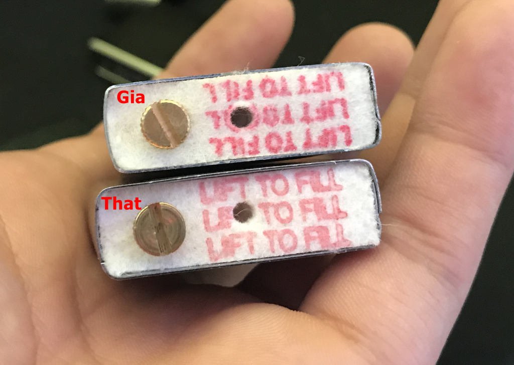 So sánh chặn xăng Zippo thật giả