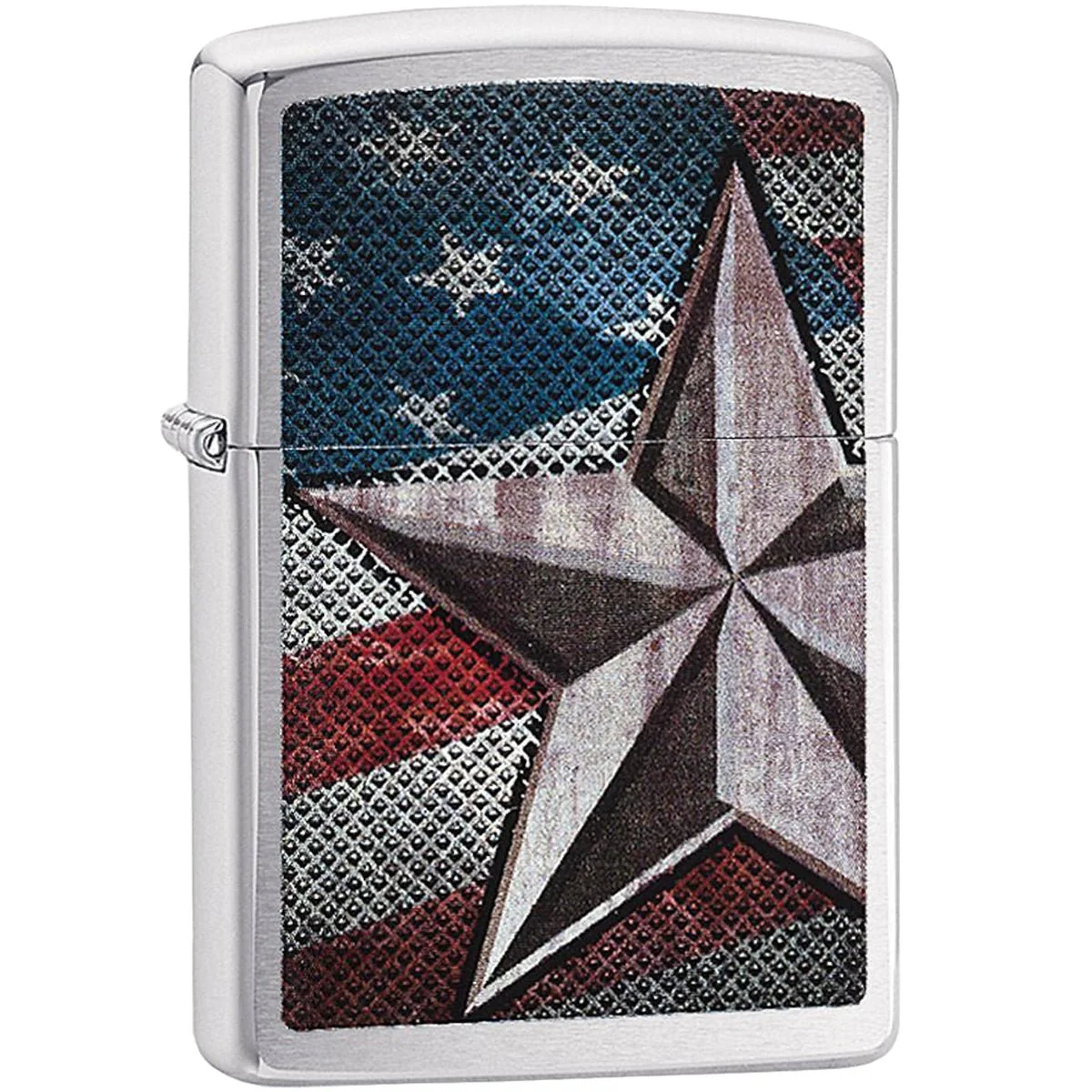 Zippo Classic Retro Star Brushed Chrome