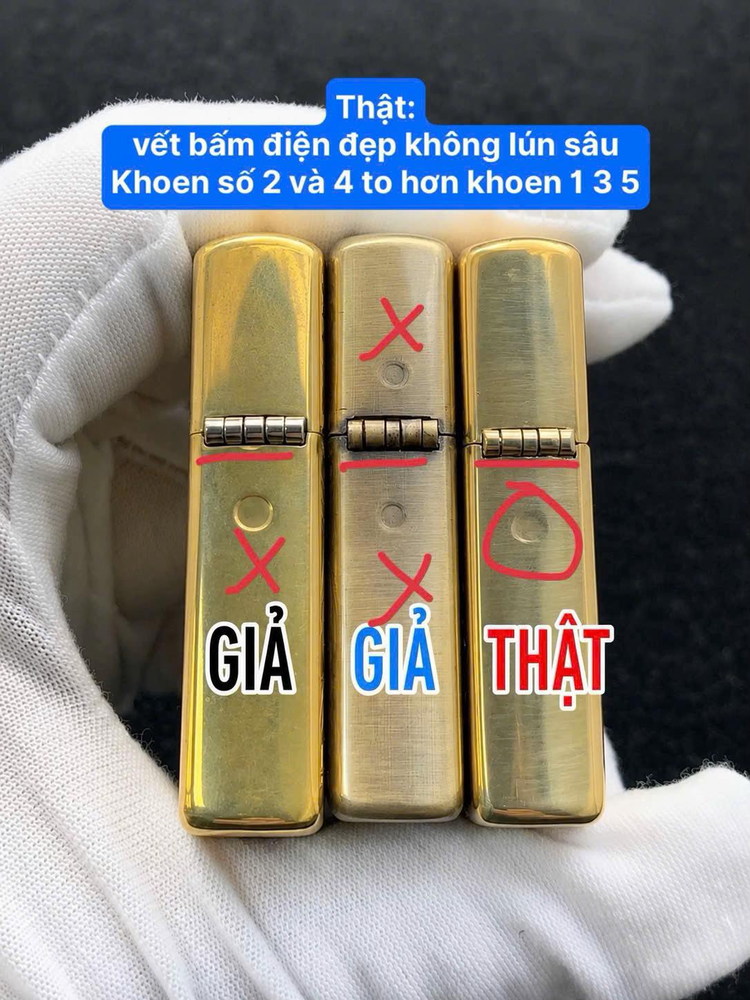So sánh nhận biết Zippo thật giả