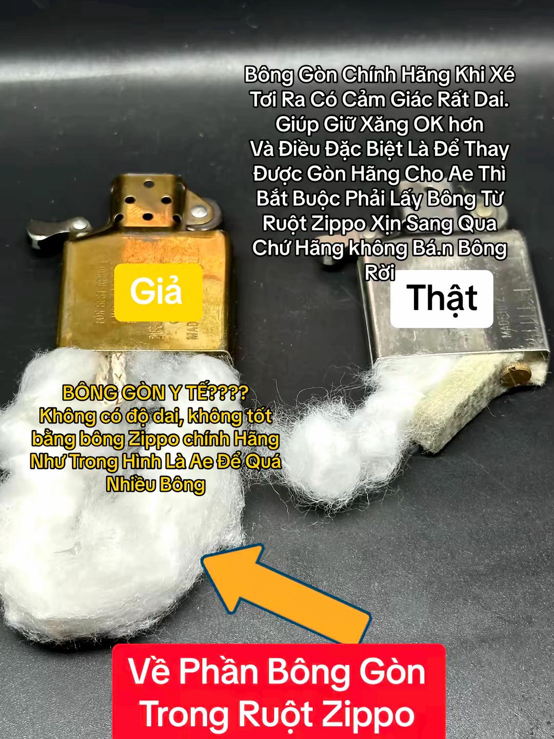 So sánh nhận biết Zippo thật giả
