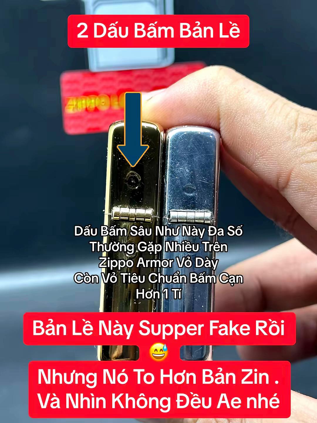 So sánh nhận biết Zippo thật giả