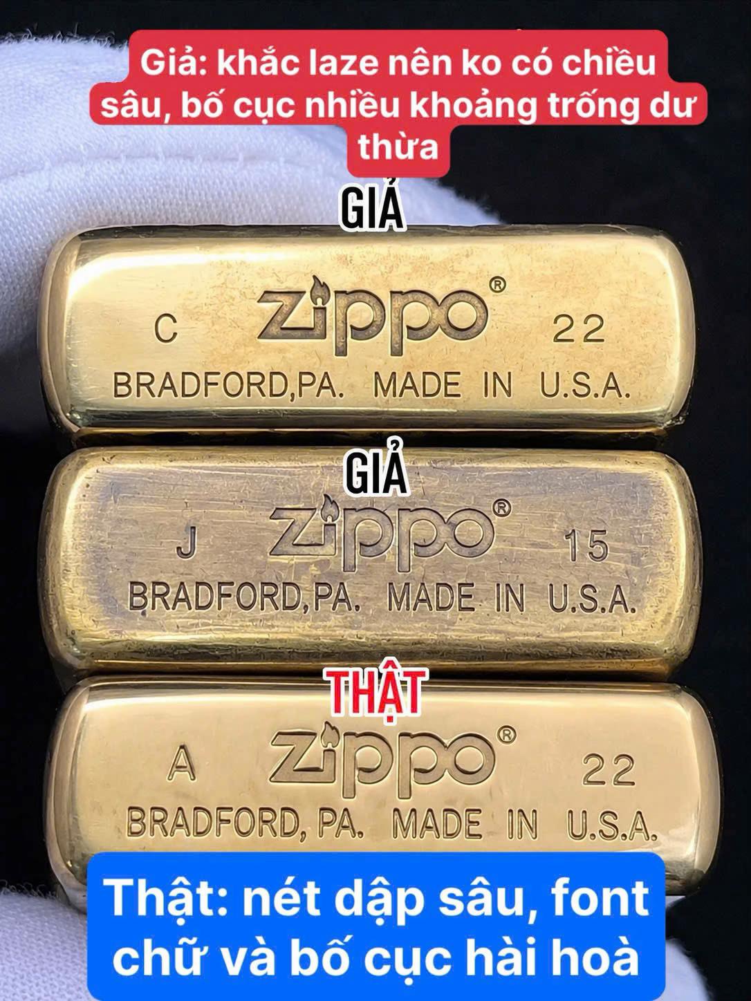 So sánh nhận biết Zippo thật giả