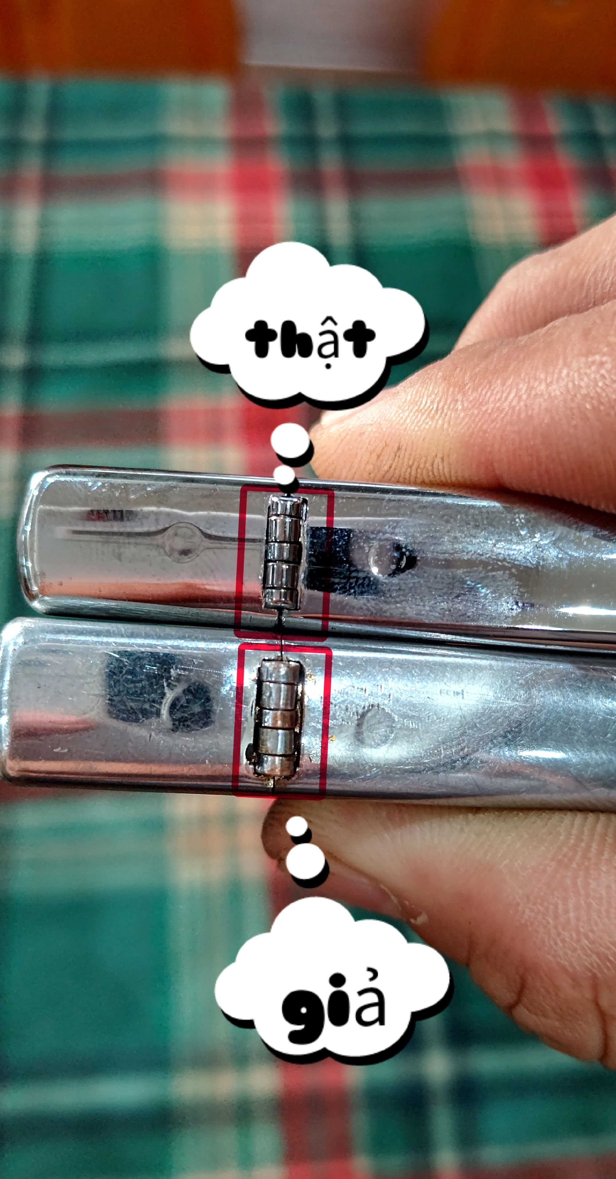 So sánh nhận biết Zippo thật giả 