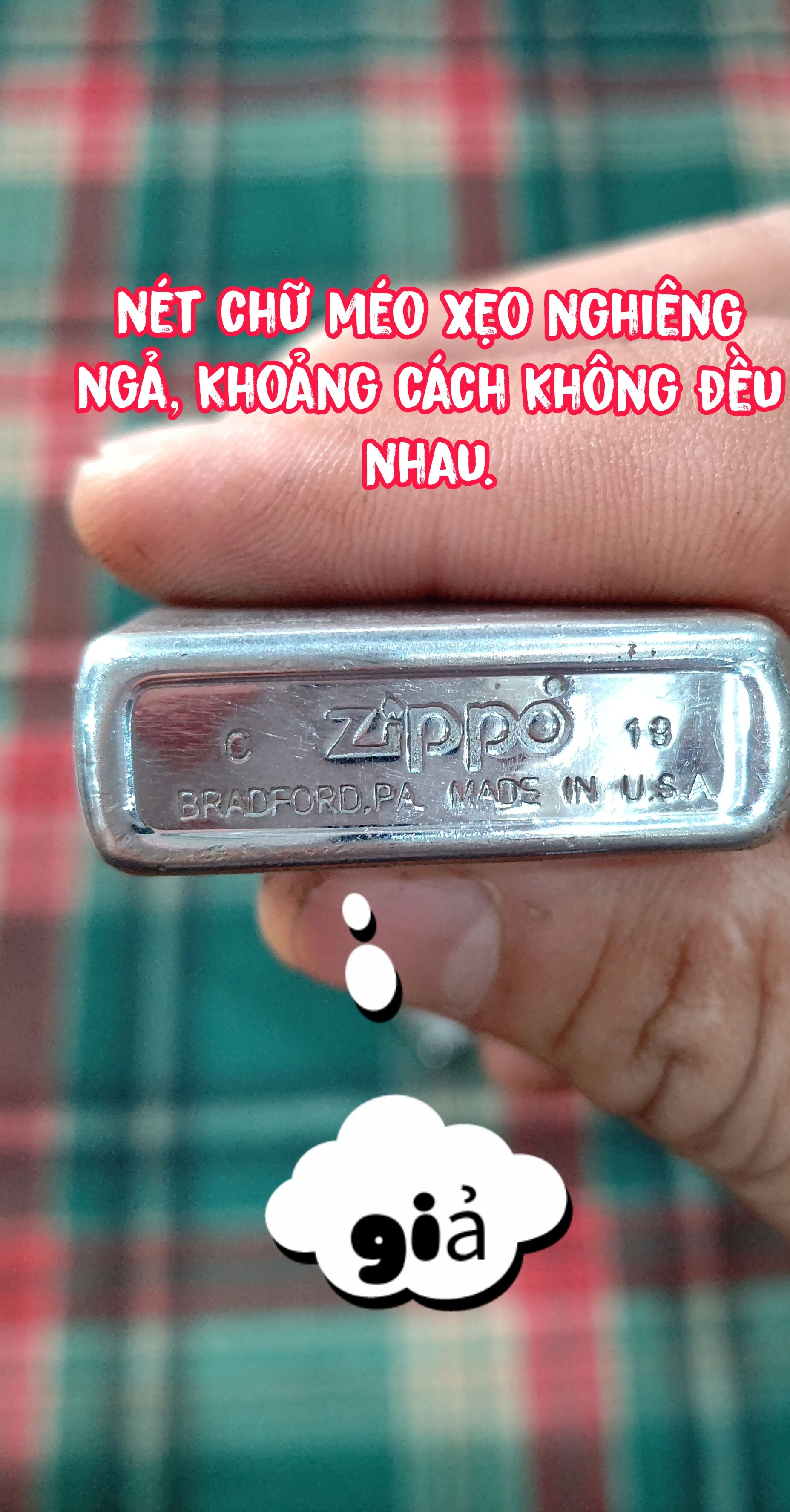 So sánh nhận biết Zippo thật giả 
