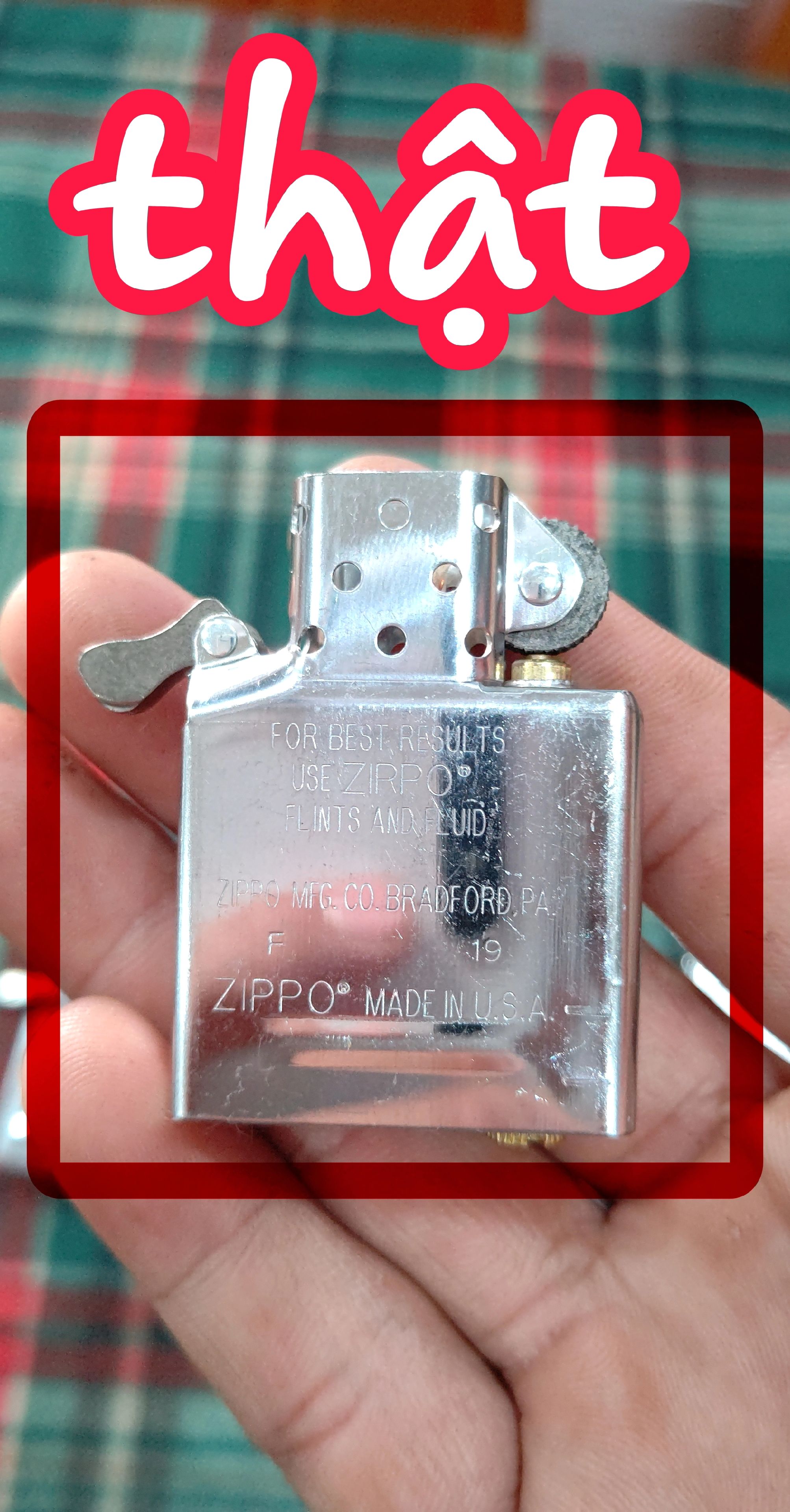 So sánh nhận biết Zippo thật giả 