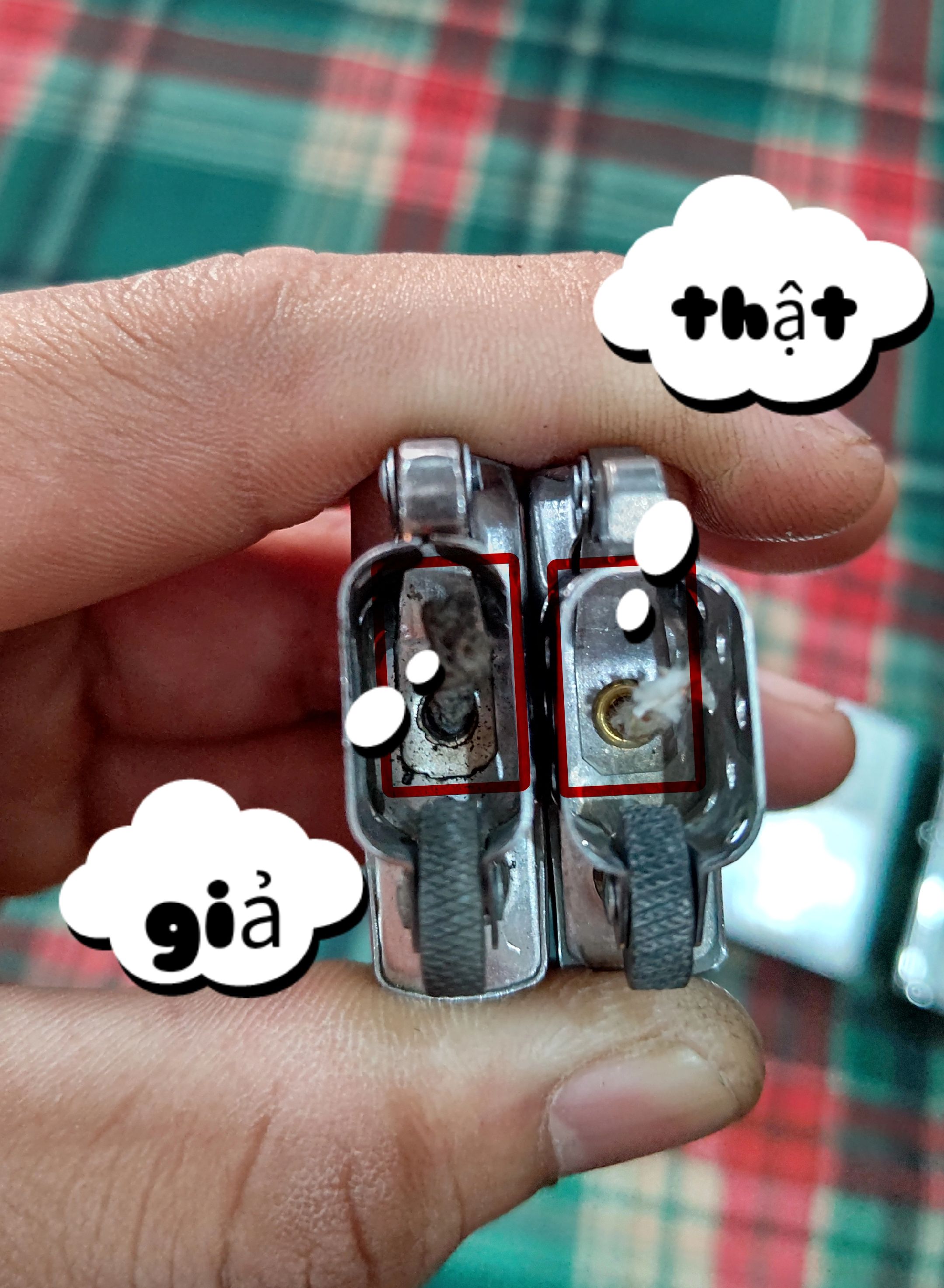 So sánh nhận biết Zippo thật giả 