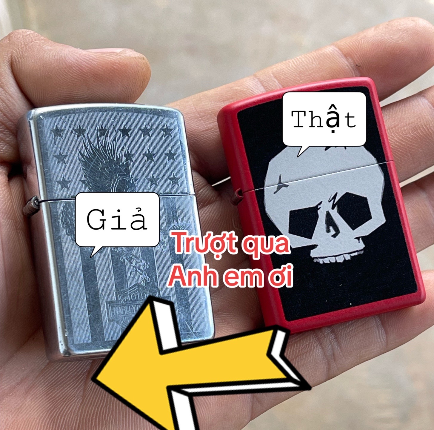So sánh nhận biết Zippo thật giả