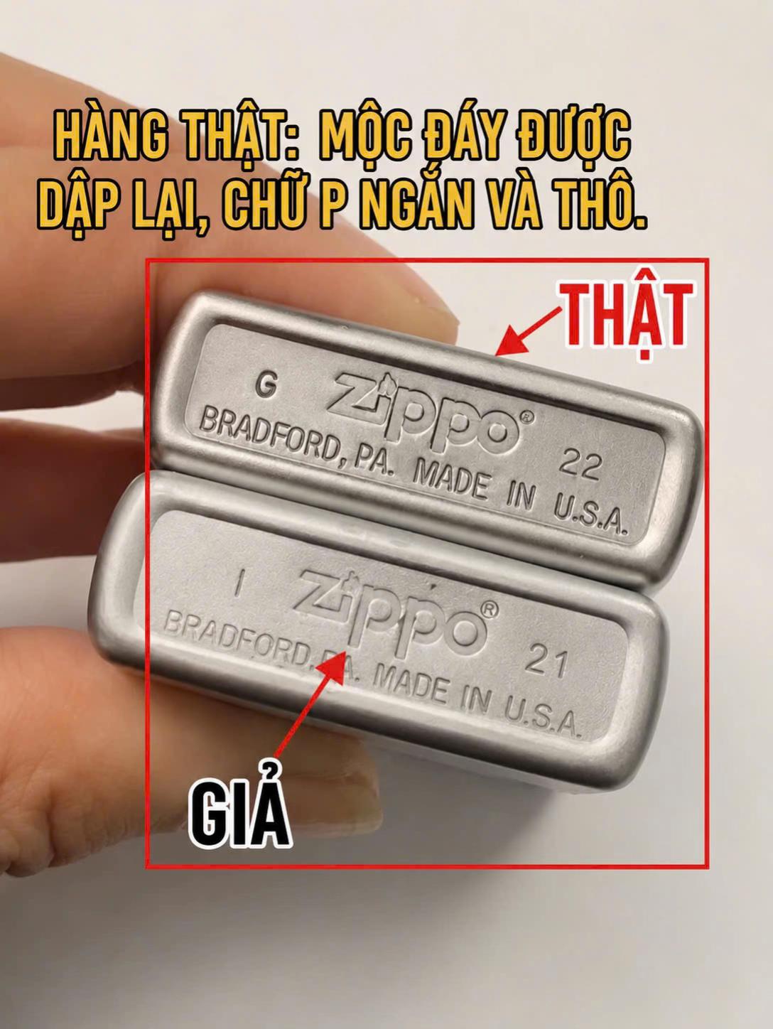 So sánh nhận biết Zippo thật giả