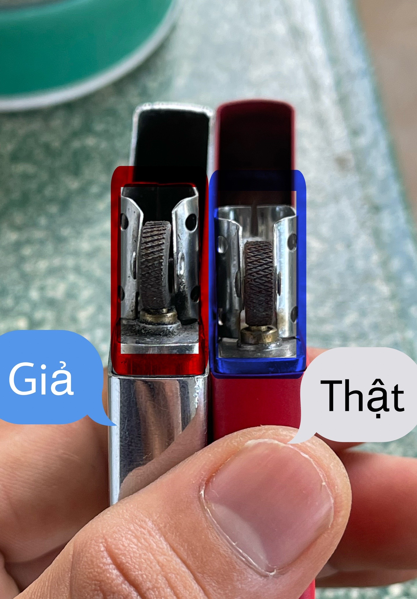 So sánh nhận biết Zippo thật giả