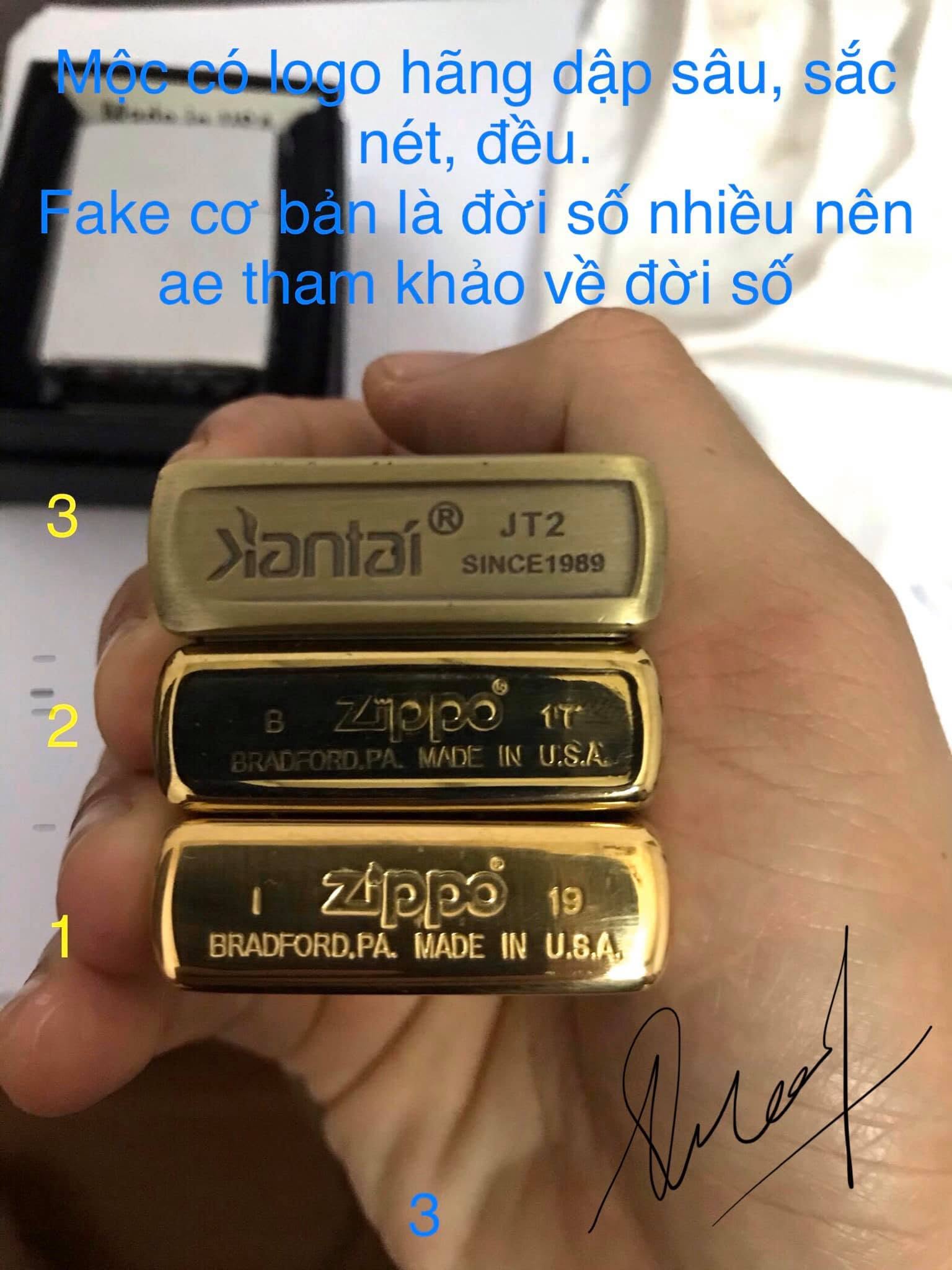So sánh nhận biết Zippo thật giả 