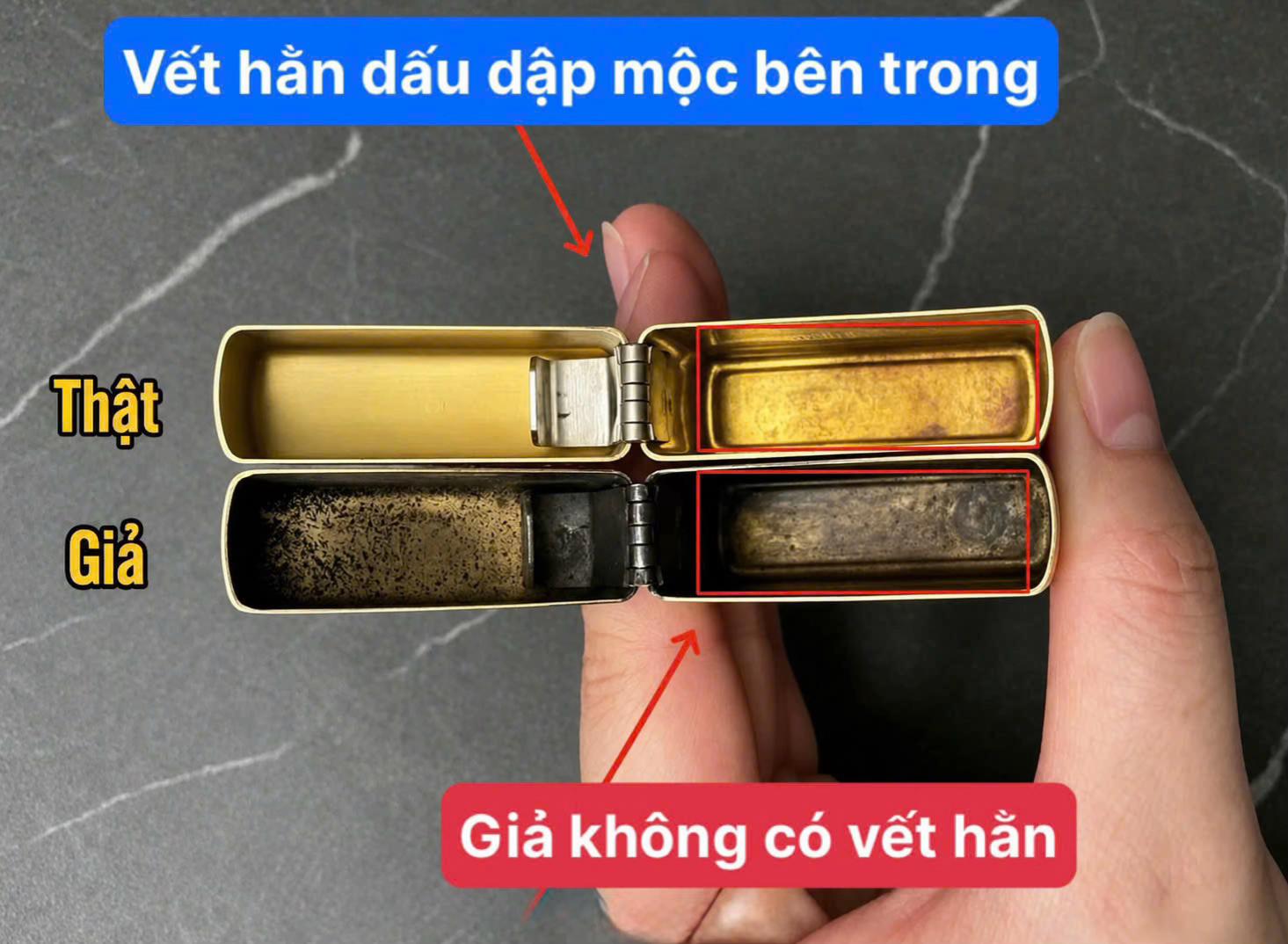 So sánh nhận biết Zippo thật giả