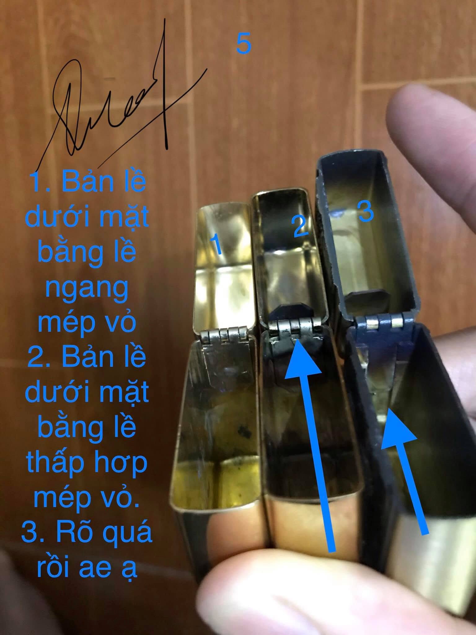 So sánh nhận biết Zippo thật giả 