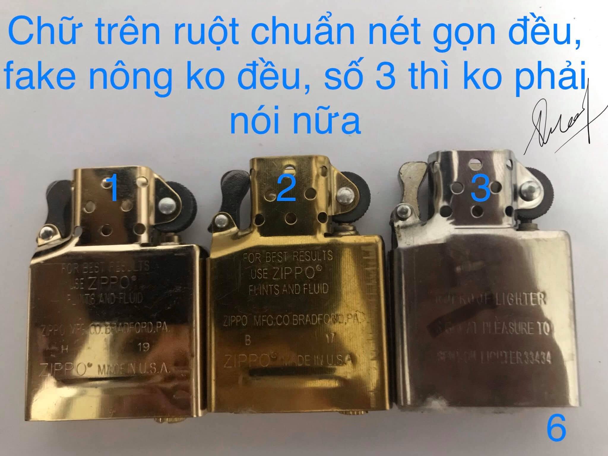 So sánh nhận biết Zippo thật giả 