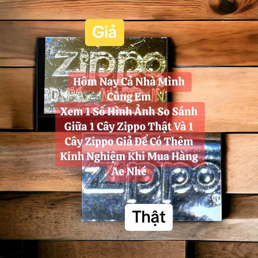 So sánh nhận biết Zippo thật giả